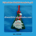 Ceramic star christmas hanging ornaments with snowman design